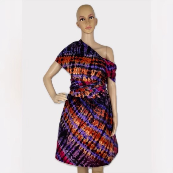 African Print Ankara Infinity Midi Dress - Picture 1 of 12